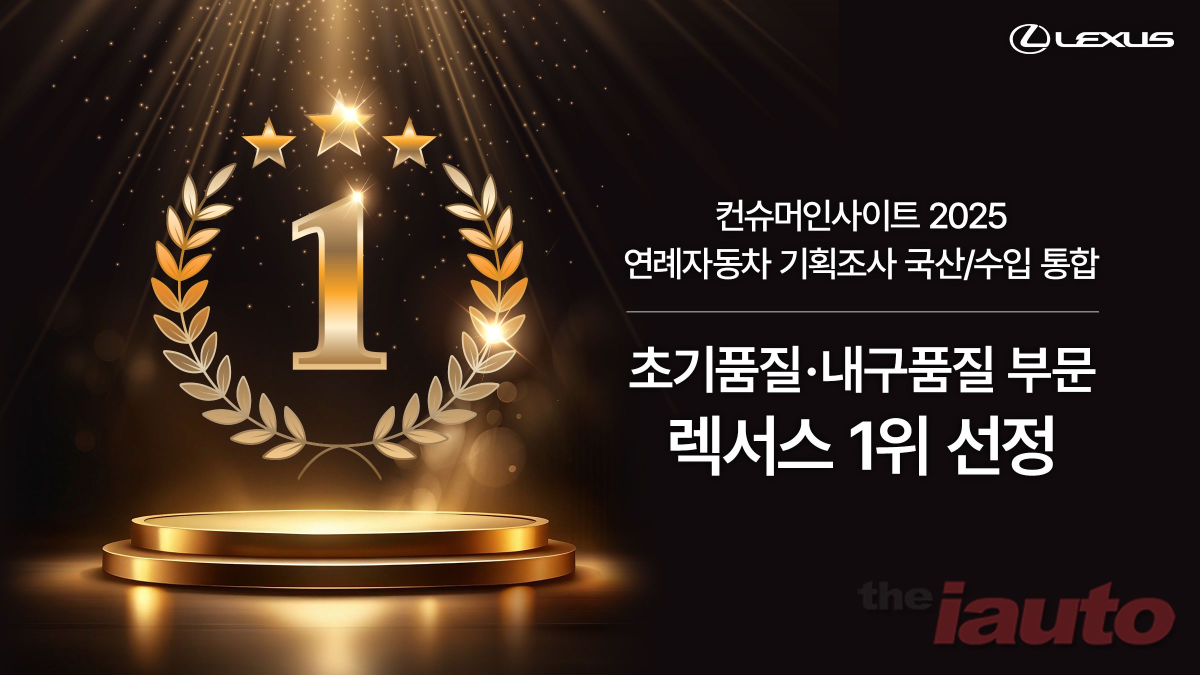 ‘컨슈머인사이트 2025 연례 자동차 기획조사 국산/수입 통합’ 렉서스, 초기품질·내구품질 부문 1위 선정